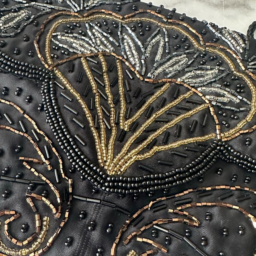 Evening bag Carla Marchi ornate beading‎ - Ruby Lane - Picture 5 of 6